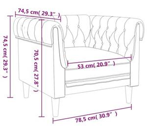 Fotel chesterfield, ciemnoszary, obity tkaninÄ