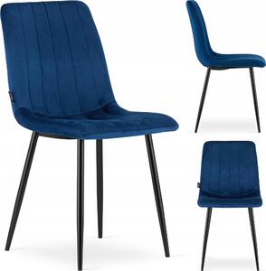 Krzeso Tapicerowane Welurowe Velvet do Salonu Kuchni Jadalni Granat Simple