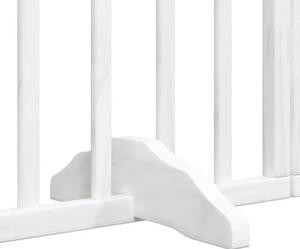 Składana bramka dla psa, z drzwiami, 4 panele, biała, 320 cm