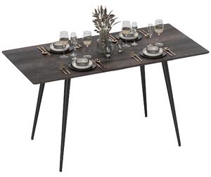 HOMCOM Stół jadalny 120/160 x 75 cm, rozkładany, stół kuchenny dla 6–8 osób, szary