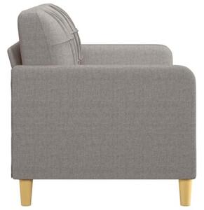 Sofa 2-osobowa, kolor taupe, 140 cm, tapicerowana tkaninÄ