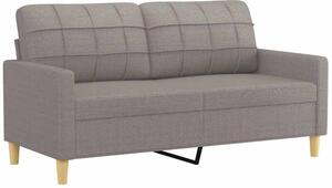 Sofa 2-osobowa, kolor taupe, 140 cm, tapicerowana tkaninÄ
