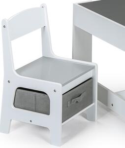 Stolik dziecięcy z 2 krzesłami MULTI, biały/szary