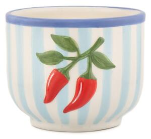 Ceramiczna ręcznie malowana osłonka na doniczkę ø 12 cm Chilli – Sass & Belle