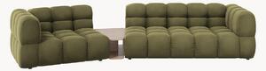 Sofa modułowa z weluru ze stolikiem Aster (3-osobowa)