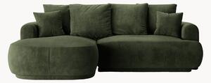 Modułowa narożna sofa rozkładana z aksamitu z funkcją przechowywania Maria (4-osobowa)