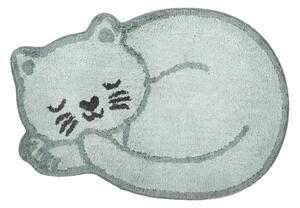 Jasnoniebieski bawełniany dywan dziecięcy 43x60 cm Sleeping Cat – Sass & Belle
