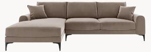 Sofa narożna o wyglądzie aksamitu Madara (4-osobowa)