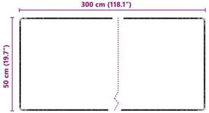 Bieżnik dywanowy z polipropylenu szary 300x50 cm, antypoślizgowy, nowoczesny design