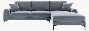 Sofa narożna o wyglądzie aksamitu Madara (4-osobowa)