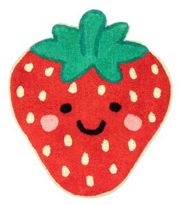 Czerwony bawełniany dywan dziecięcy 60x52 cm Strawberry – Sass & Belle