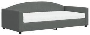 Sofa z materacem do spania, ciemnoszara, 100x200 cm, tkanina