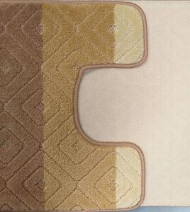 Beżowe nowoczesne dywaniki łazienkowe - Herion 4X