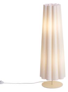 Lampa podłogowa Japandi beżowa z abażurem z tkaniny 95 cm 2-punktowa - Jenni