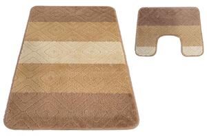 Beżowe nowoczesne dywaniki łazienkowe - Herion 4X