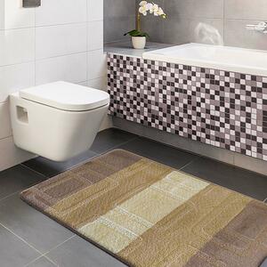 Beżowe nowoczesne miękkie dywaniki łazienkowe - Amris 3X