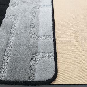 Czarne nowoczesne dywaniki do łazienki - Amris 3X