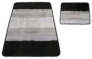 Czarne nowoczesne dywaniki do łazienki - Amris 3X