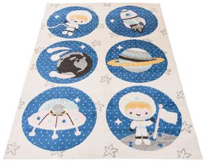Biały dziecięcy dywan z kosmonautą - Galaxis 4X