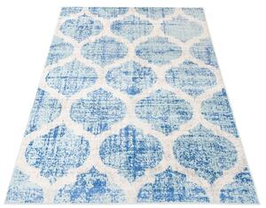 Niebieski prostokątny dywan w marokański wzór - Truto 5X