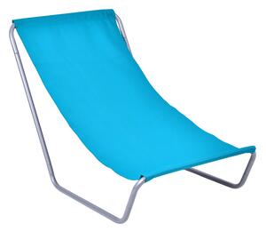 Aluminiowy składany leżak plażowy, turystyczny Nimo - niebieski