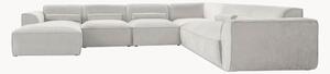 Panoramiczna narożna sofa modułowa z szenilu Flex Felix (8-osobowa)