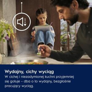 Okap ELECTROLUX LFG916K Czarny 680m3/h 54dB klasa A++ technologia Silent Tech Inteligentne sterowanie Hob2Hood