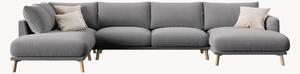 Panoramiczna sofa narożna z weluru Naomi (6-osobowa)