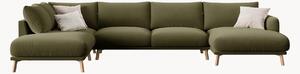 Panoramiczna sofa narożna z weluru Naomi (6-osobowa)
