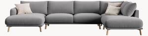 Panoramiczna sofa narożna z weluru Naomi (6-osobowa)