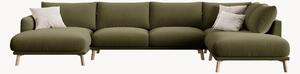 Panoramiczna sofa narożna z weluru Naomi (6-osobowa)