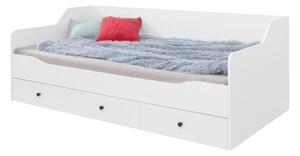 Łóżko pojedyncze młodzieżowe z trzema szufladami 90x200 Bergen 13 - biały