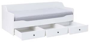 Łóżko pojedyncze młodzieżowe z szufladami 90x200 Bergen 13 - biały