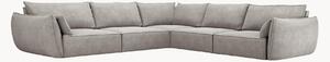 Dwustronna sofa narożna o wyglądzie sztruksu Vanda (7-osobowa)