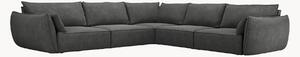 Dwustronna sofa narożna o wyglądzie sztruksu Vanda (7-osobowa)