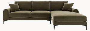 Sofa narożna o wyglądzie aksamitu Madara (4-osobowa)