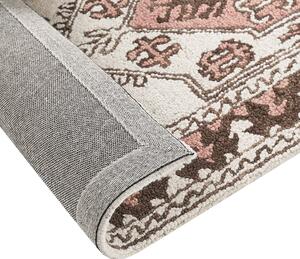 Retro dywan wełniany tkany 80 x 150 cm wzór orientalny wielokolorowy Tomarza Beliani
