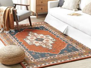 Retro dywan wełniany tkany 160 x 230 cm wzór orientalny wielokolorowy Gelinkaya Beliani