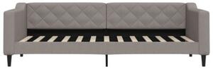 Sofa z funkcją spania, kolor taupe, 80x200 cm, obite tkaniną