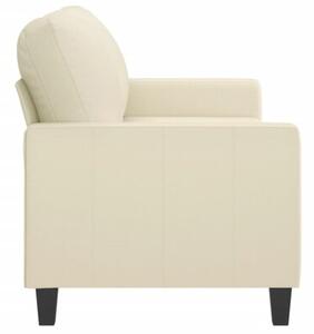 Sofa, 2-osobowa kremowy, 140 cm, sztuczna skÃ³ra