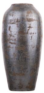 Wazon dekoracyjny szary matowy ceramiczny okrągły 48 cm vintage Lorca Beliani