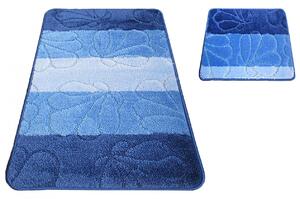 Zestaw niebieskich dywaników łazienkowych - Visto 3X