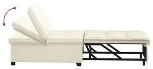 Nowoczesna sofa z funkcjÄ spania w kremowym aksamicie