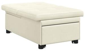 Nowoczesna sofa z funkcjÄ spania w kremowym aksamicie