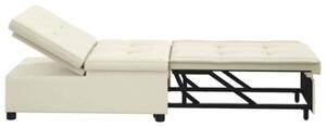 Nowoczesna sofa z funkcjÄ spania w kremowym aksamicie
