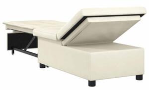 Nowoczesna sofa z funkcjÄ spania w kremowym aksamicie