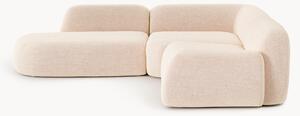Narożna sofa modułowa Bouclé z szezlongiem Wolke (4-osobowa)