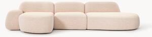 Narożna sofa modułowa Bouclé z szezlongiem Wolke (4-osobowa)
