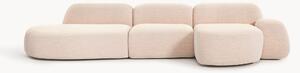 Narożna sofa modułowa Bouclé z szezlongiem Wolke (4-osobowa)