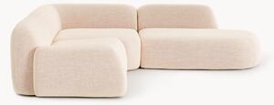 Narożna sofa modułowa Bouclé z szezlongiem Wolke (4-osobowa)